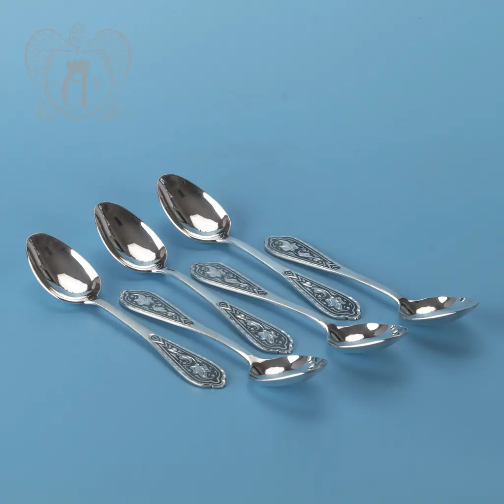 Чайные ложки Кубачинские ручной работы «Кубачи» комплект 6 шт - фото 2