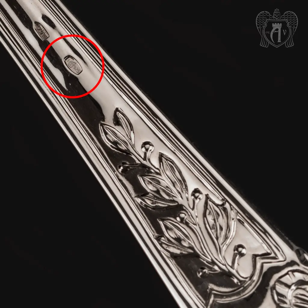 Чайные ложки из серебра 925 пробы «Герцогиня» 6 шт - фото 3