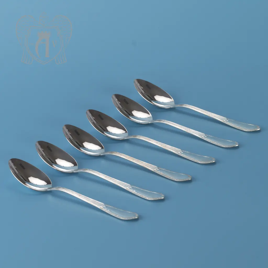 Серебряные ложки чайные «Дева» 6 шт - фото 2