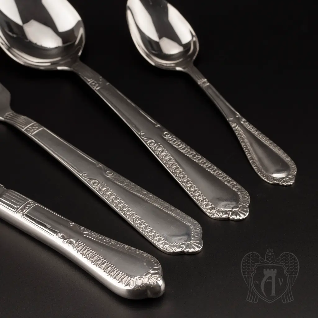 Столовый набор из серебра на 6 персон «Снежная королева» 24 предмета - фото 5