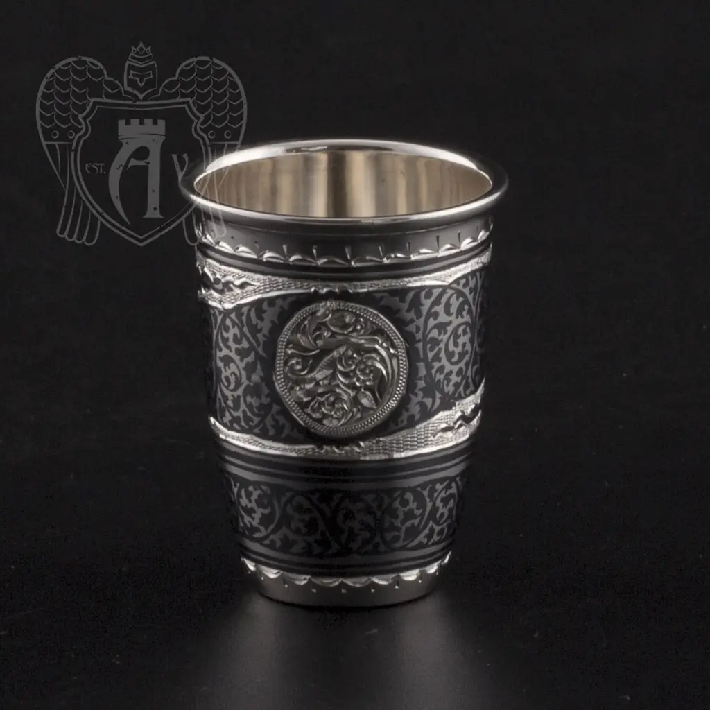 Набор серебряных стопок «Встреча» - фото 2