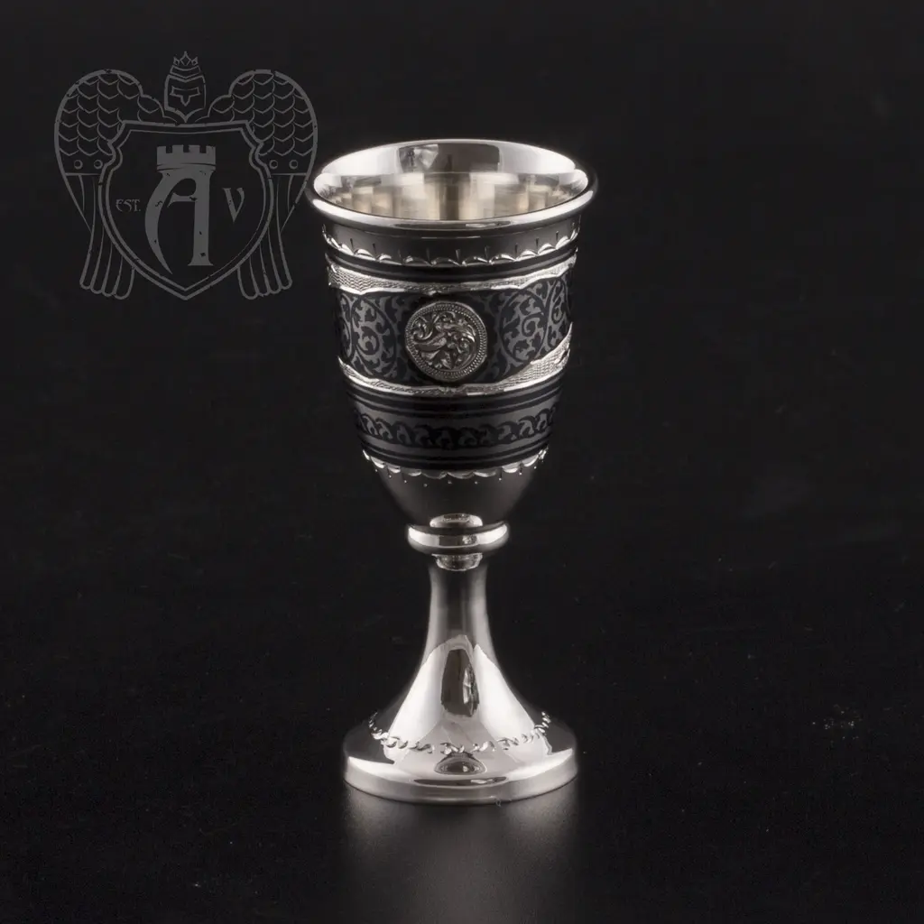 Набор серебряных рюмок «Встреча» - фото 2