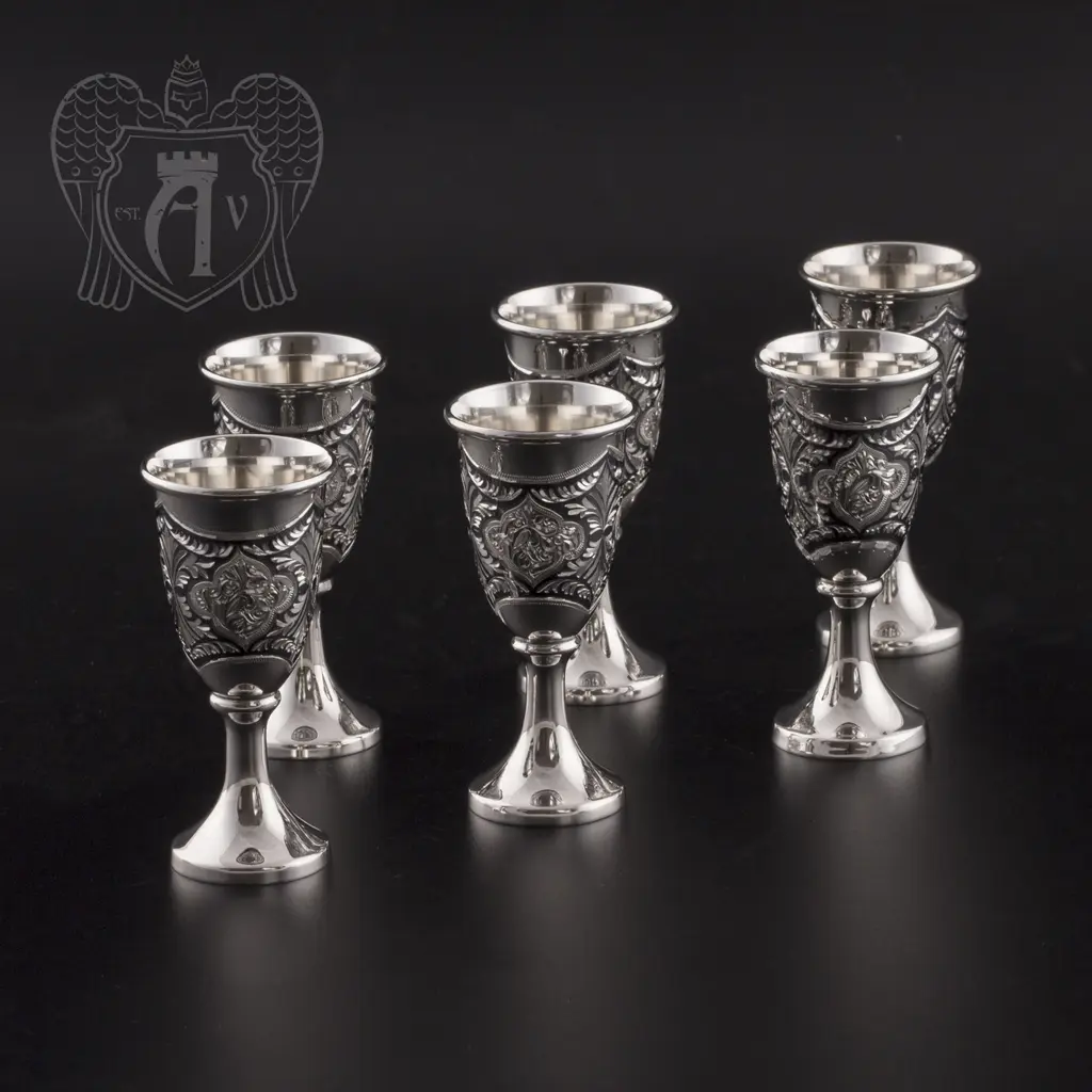 Набор серебряных рюмок «Созвездие» - фото 3