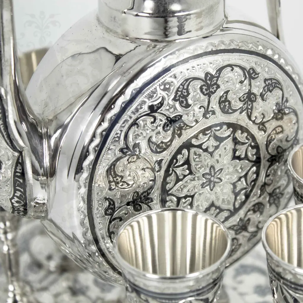 Сервиз серебряный коньячный «Жемчужина Востока» - фото 3