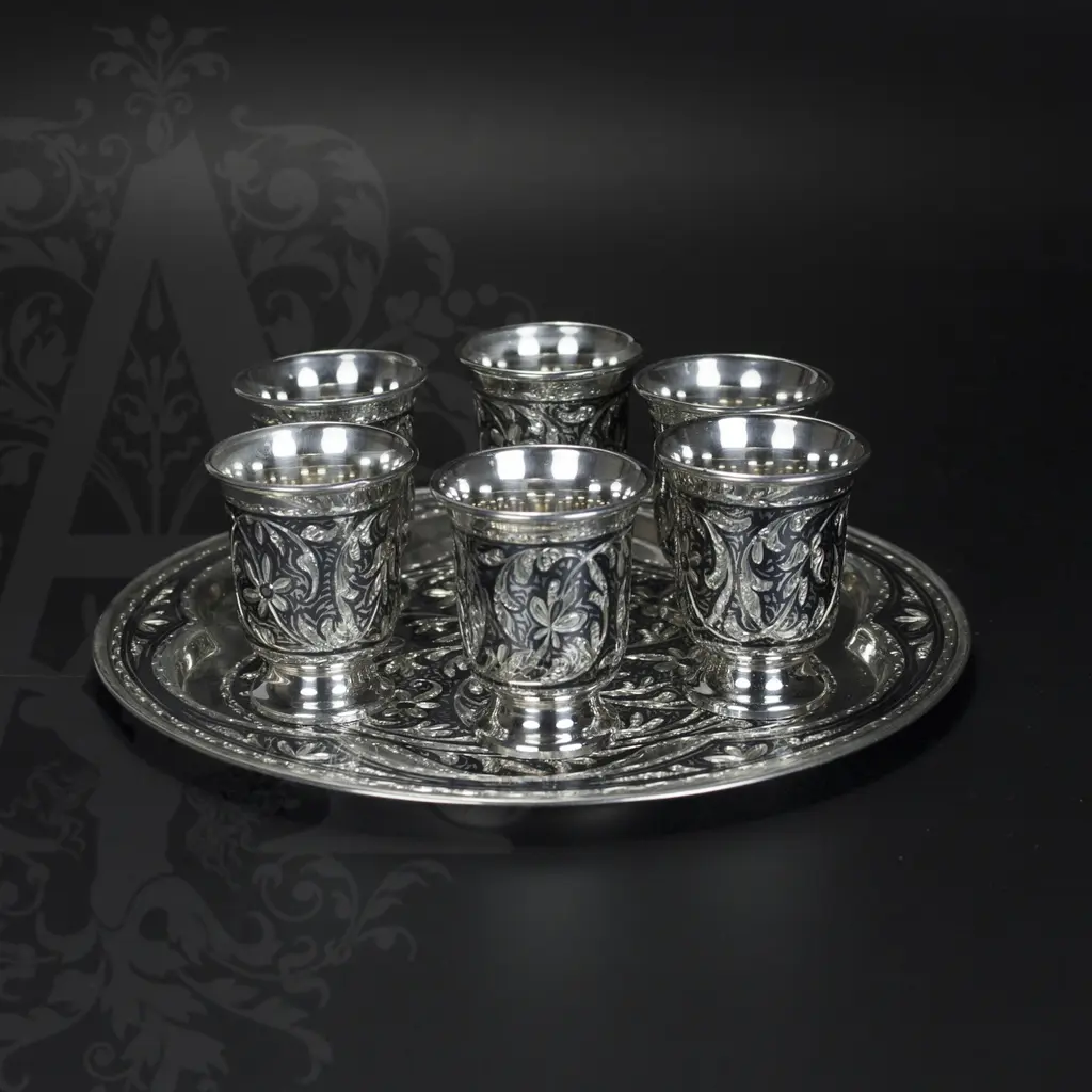 Серебряный набор водочный «Кубачи +» - фото 2