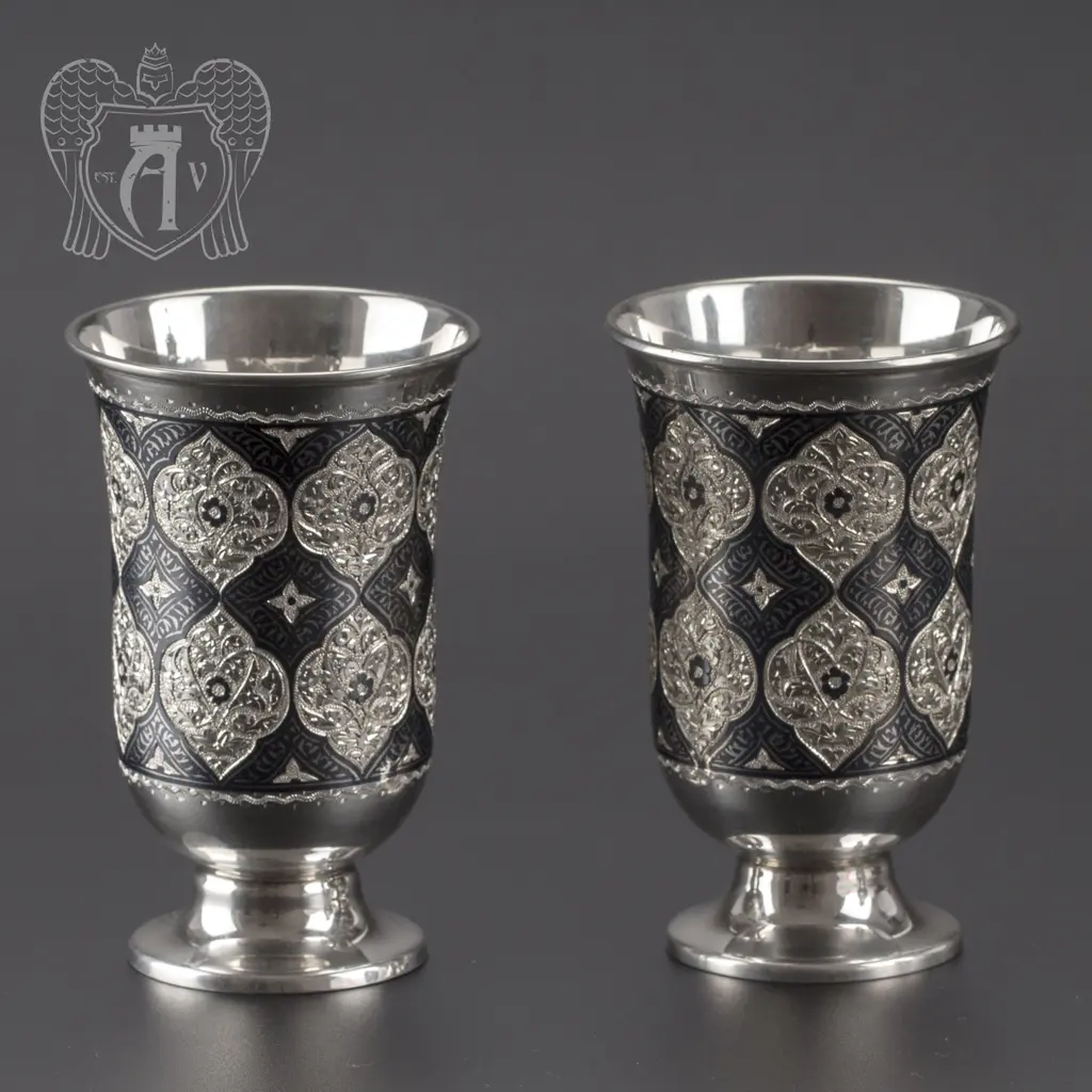 Пара стаканов из серебра от производителя «Родной дом» 2 шт - фото 2