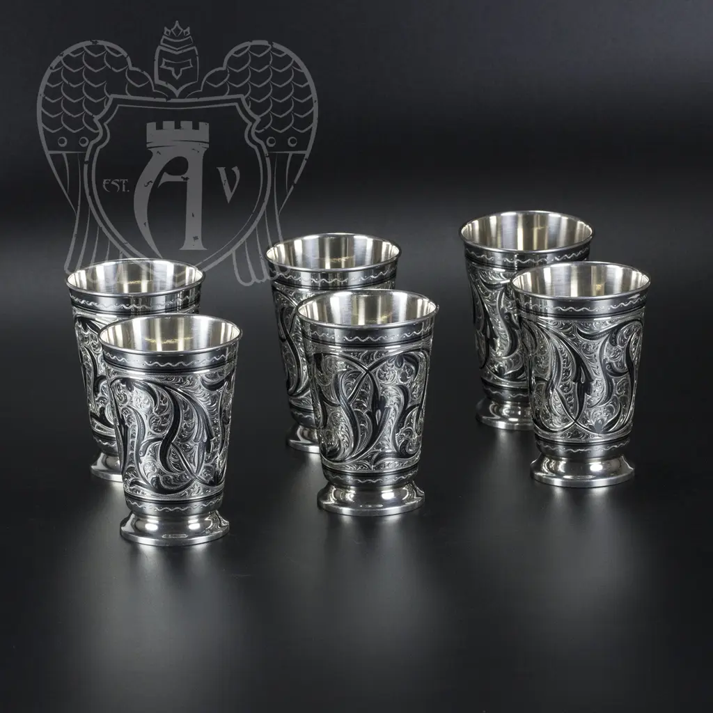 Серебряный стакан «Лоза» - фото 2