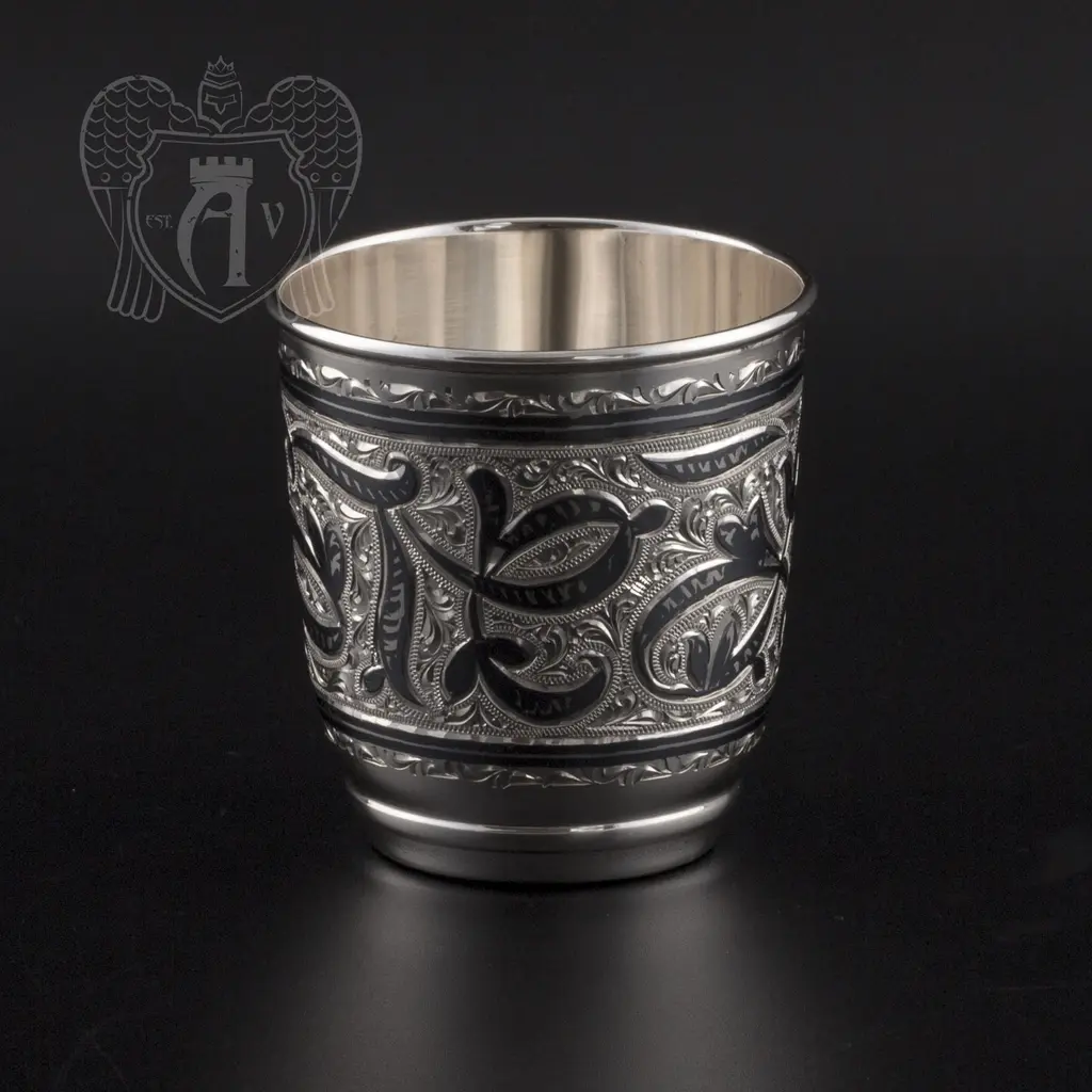 Набор серебряных стаканов «Виноград» - фото 3