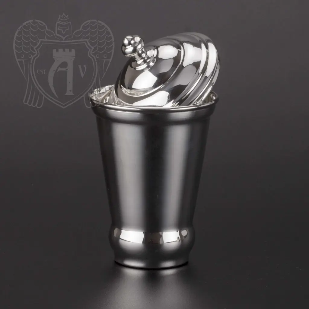 Стакан из чистого серебра 999 пробы с крышкой - фото 3