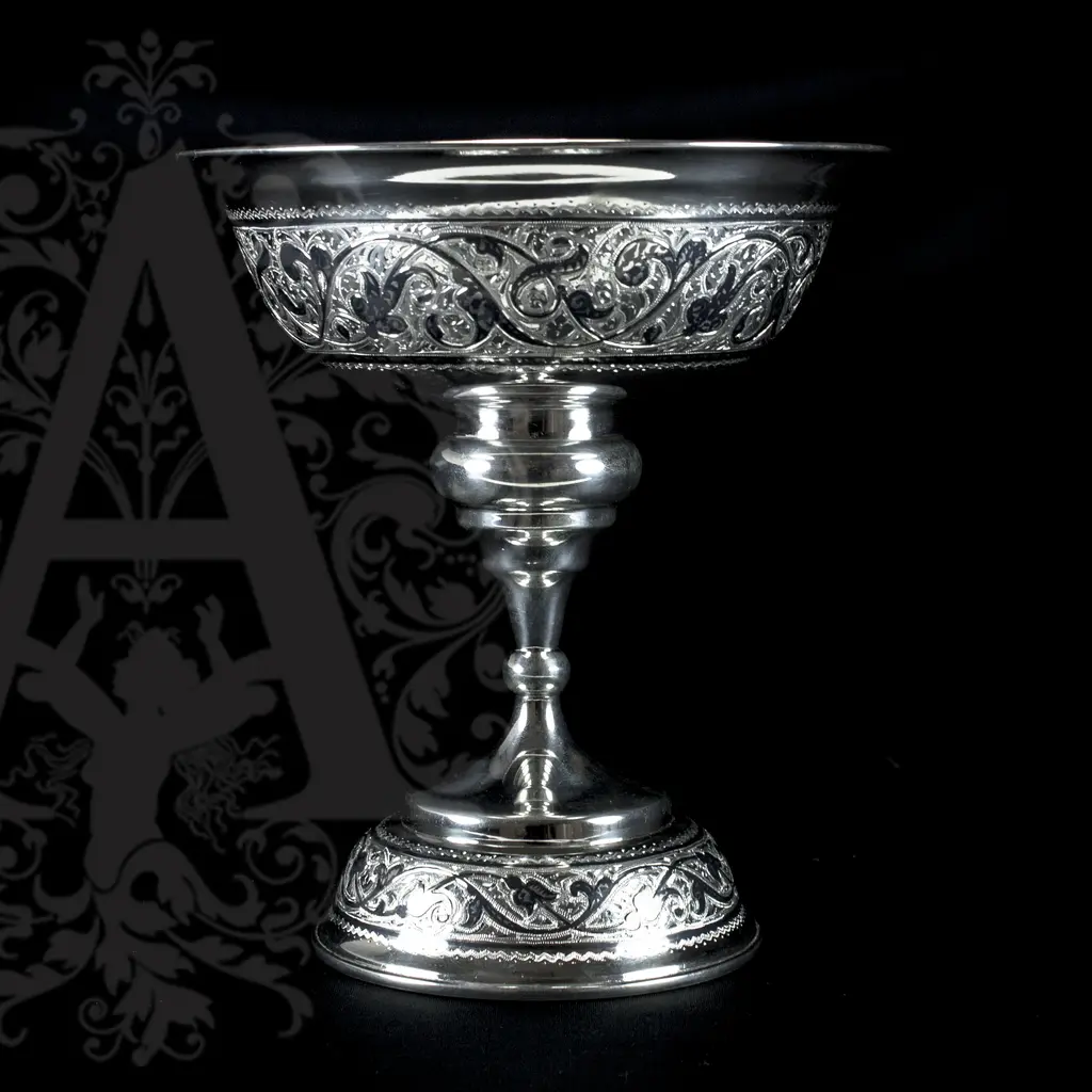 Серебряная ваза для фруктов или сладостей «Грация» - фото 4