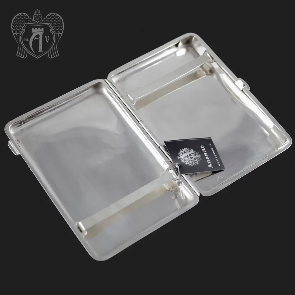 Серебряный портсигар чистый без декора «Вечное сияние» - фото 2