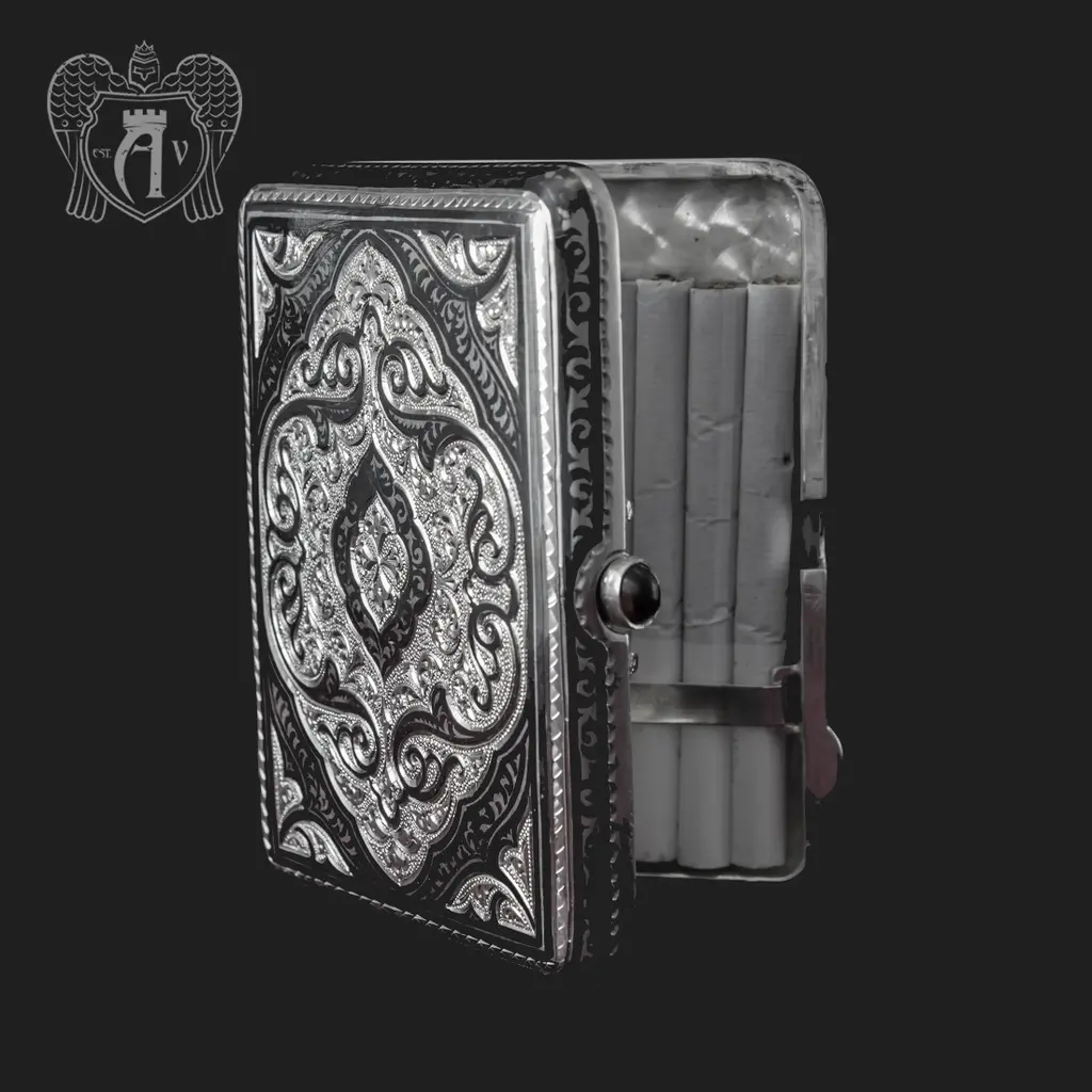 Серебряный портсигар «Величие» - фото 2