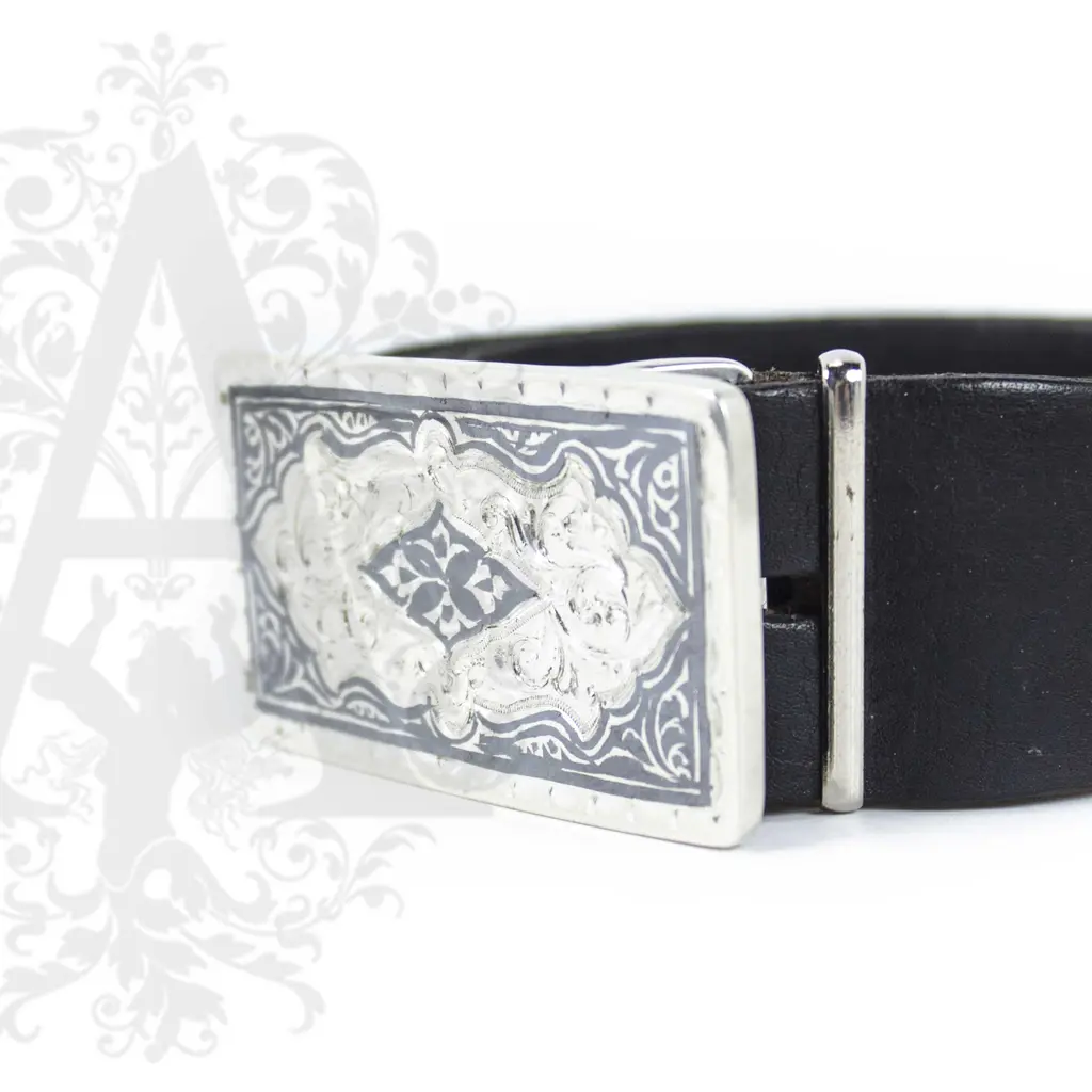 Ремень с серебряной пряжкой «Augusta» - фото 3