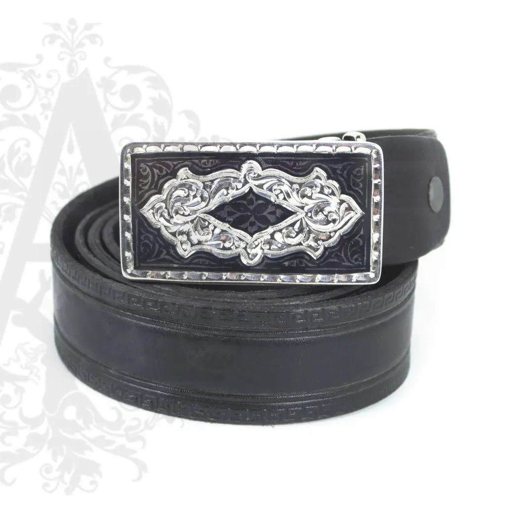 Ремень с серебряной пряжкой «Augusta» - фото 2