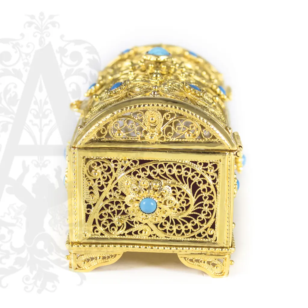 Серебряная шкатулка  «Семирамида» филигрань - фото 4