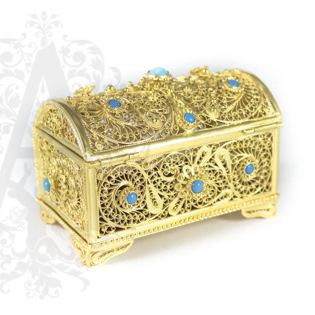 Серебряная шкатулка  «Семирамида» филигрань - фото 3