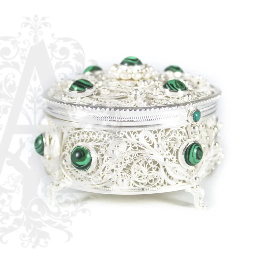 Серебряная шкатулка  «Миссис» филигрань - фото 2