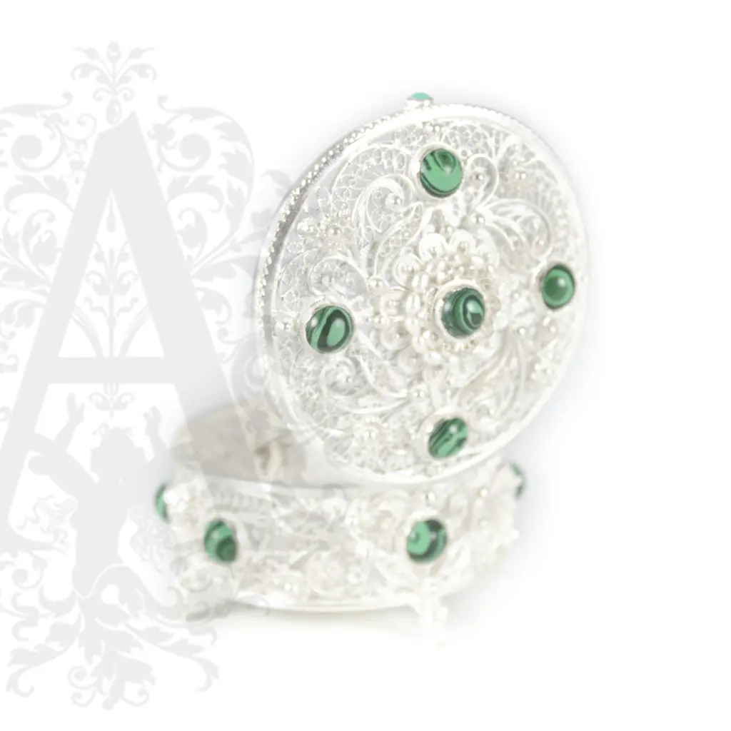 Серебряная шкатулка  «Миссис» филигрань - фото 4