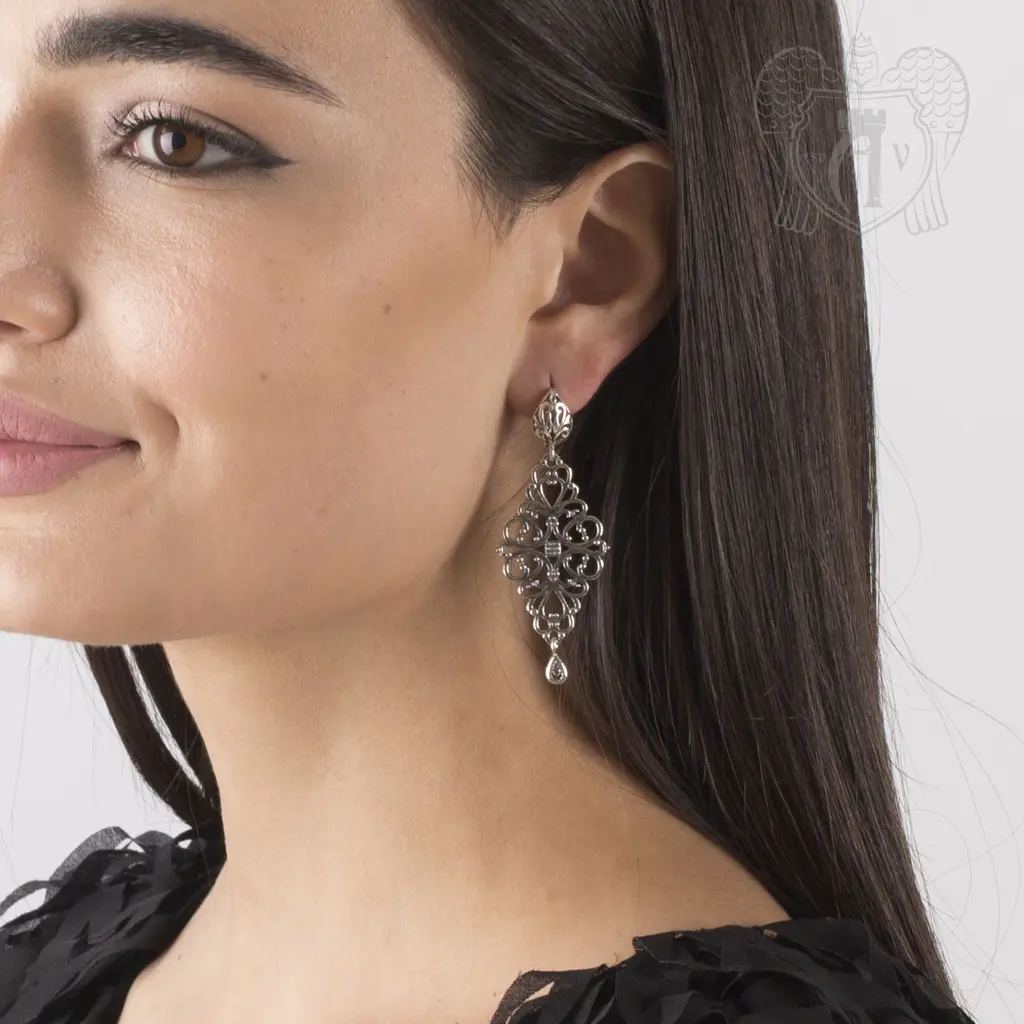 Серьги кубачинские «Горянка» - фото 3