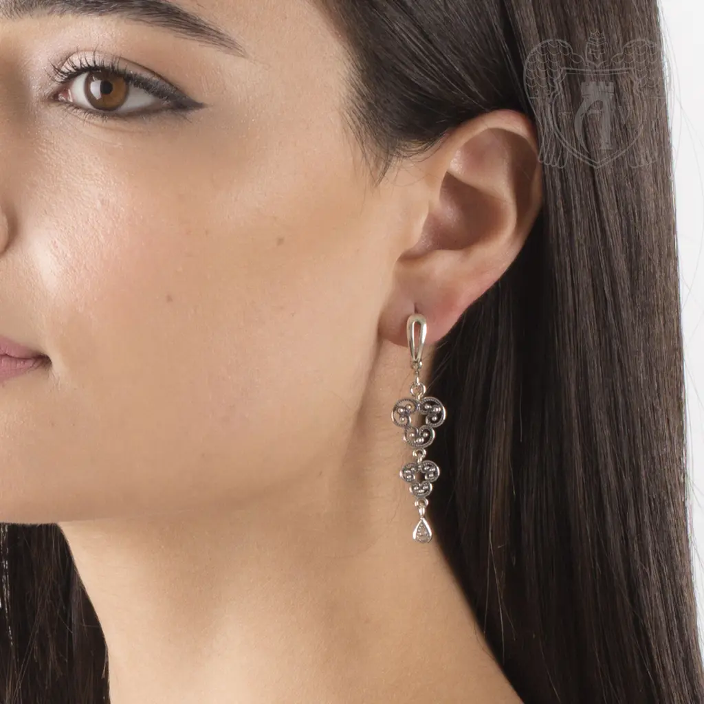 Серьги кубачинские «Лунные» - фото 3