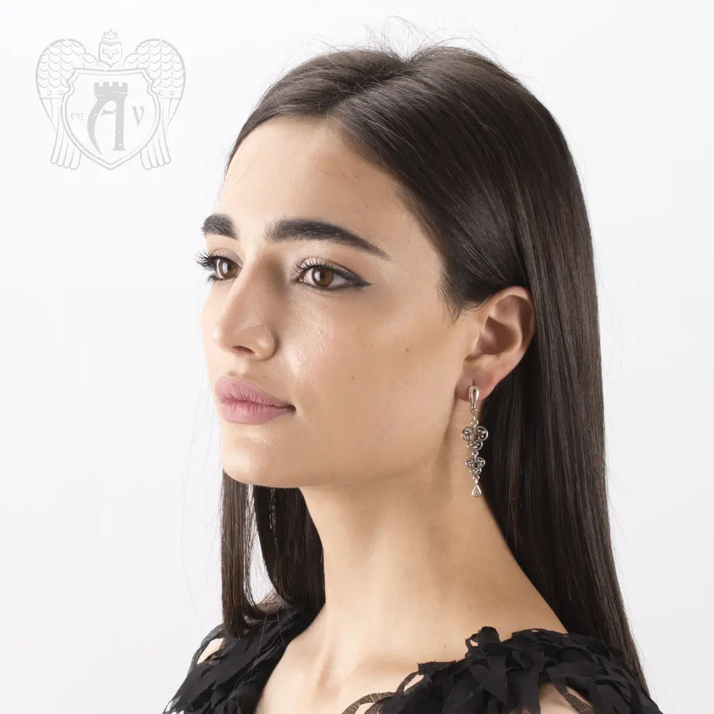 Серьги кубачинские «Лунные» - фото 2