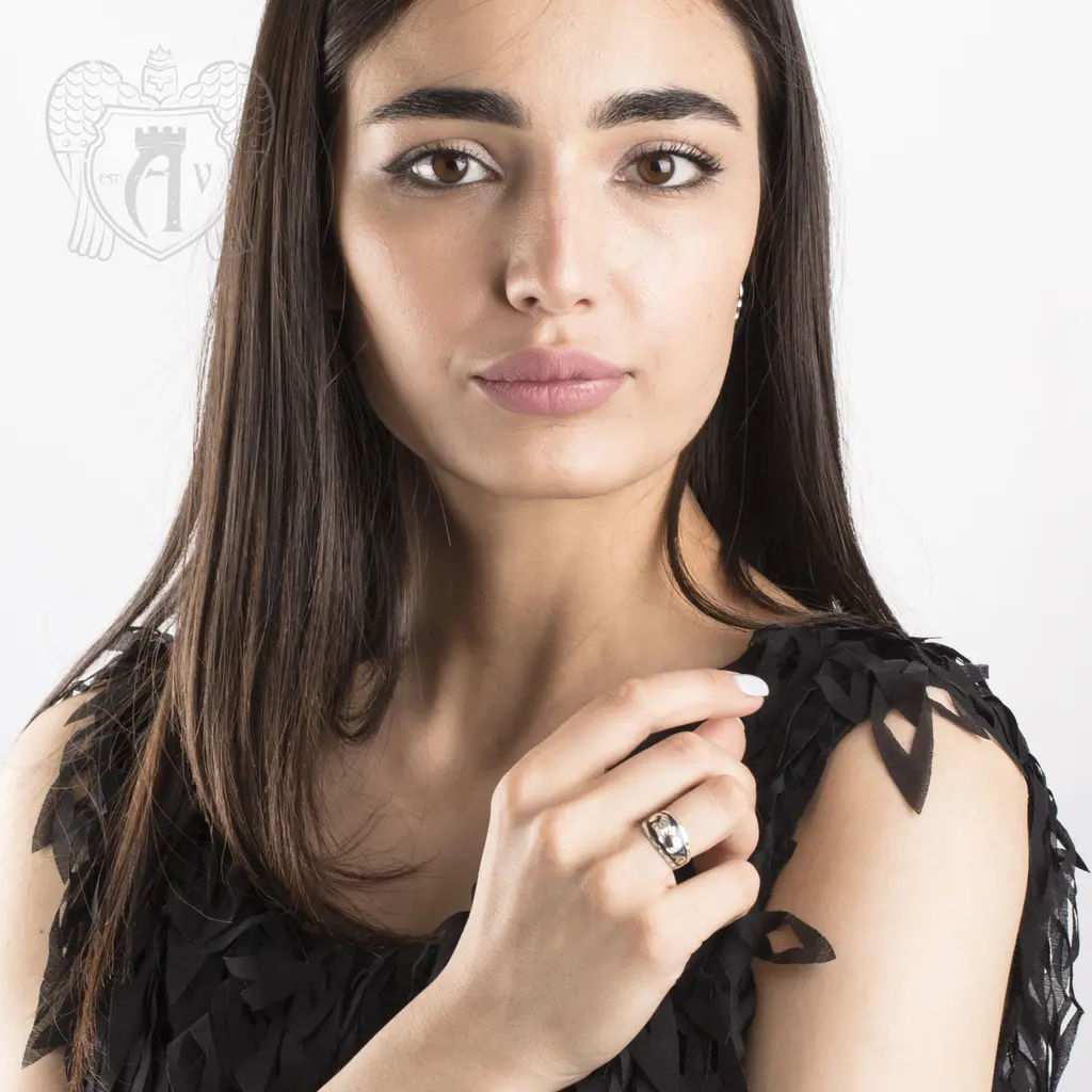 Кольцо кубачинское с чернью «Диво» - фото 3