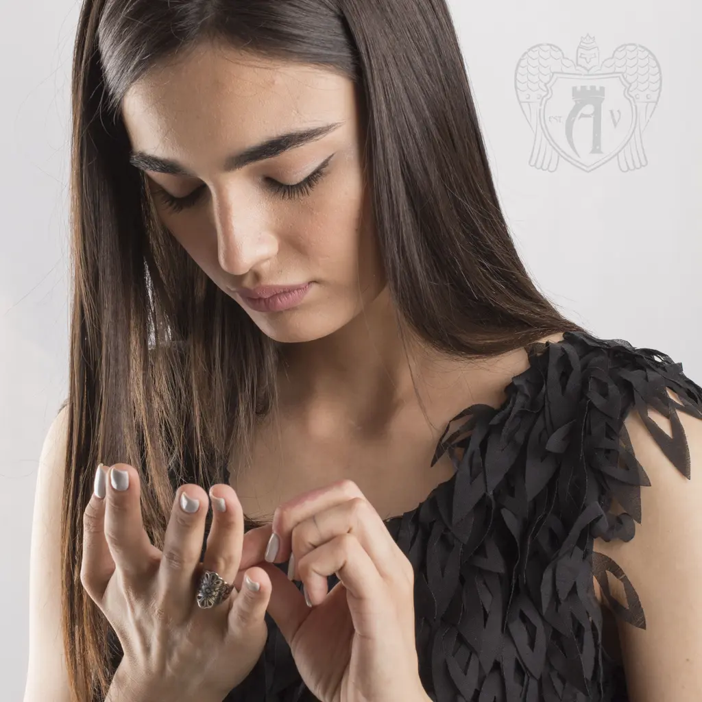 Кольцо кубачинское с чернью «Страсть» - фото 3