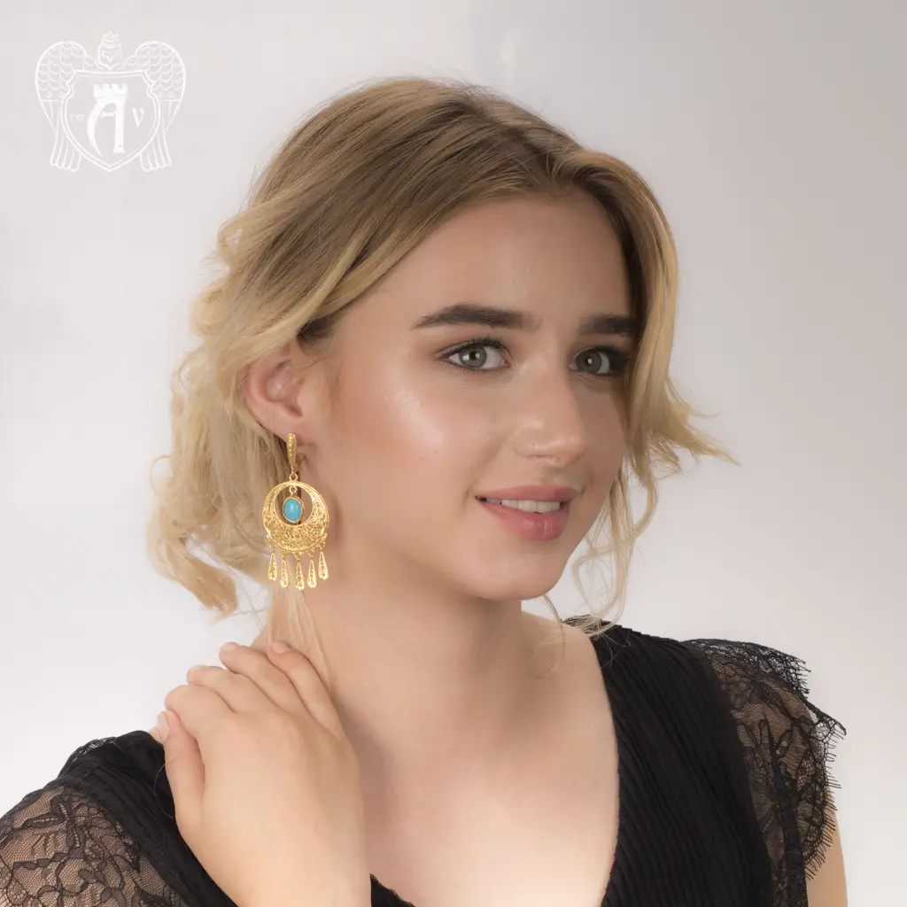 Серьги кубачинские «Восточная принцесса» - фото 2