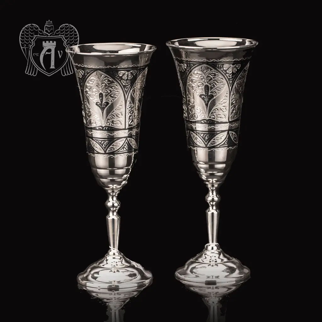 Бокалы из серебра «Кристи»