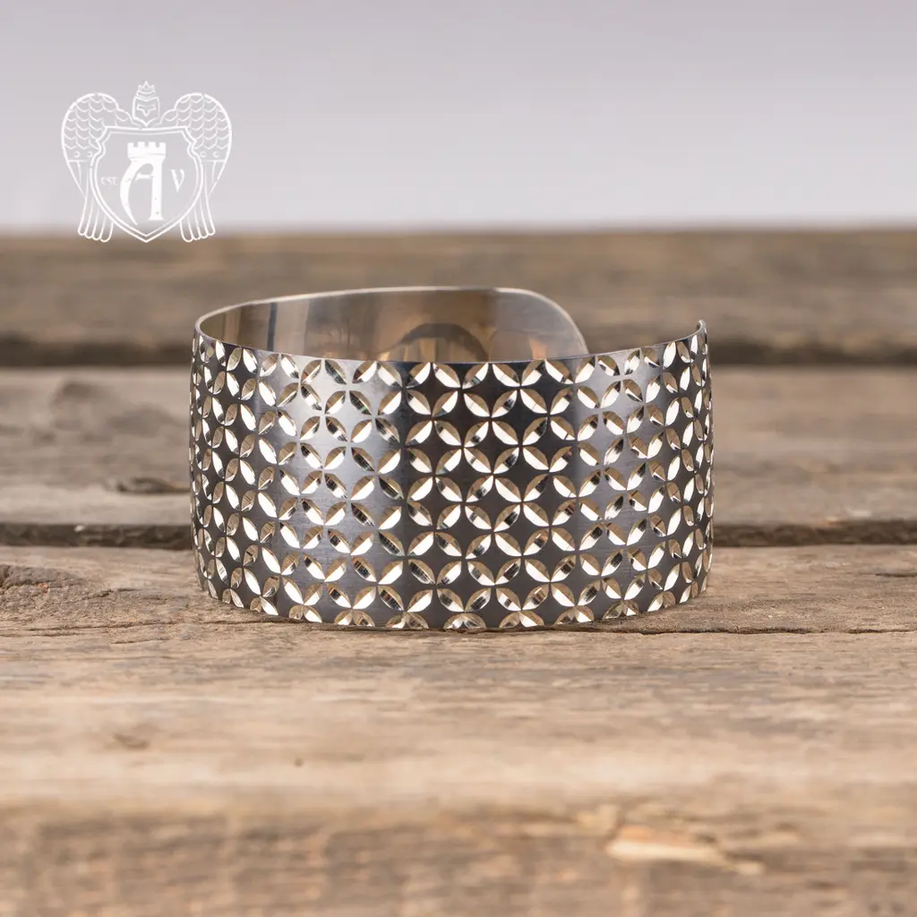 Браслет из серебра кубачинский «Модерн» с уникальным узором и теплотой ручной работы 21099