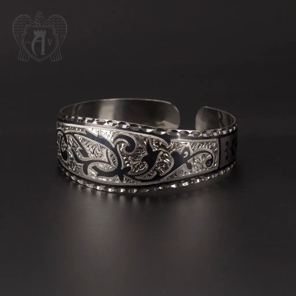 Браслет кубачинский «Эвелина» с узором сияющей луны 19827