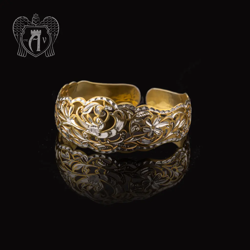 Браслет кубачинский «Фрида» с золочением